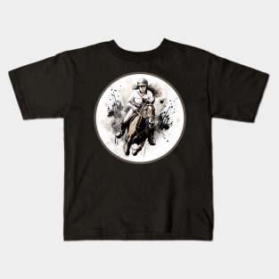 Horseback Riding Training Horse Lover Kids T-Shirt